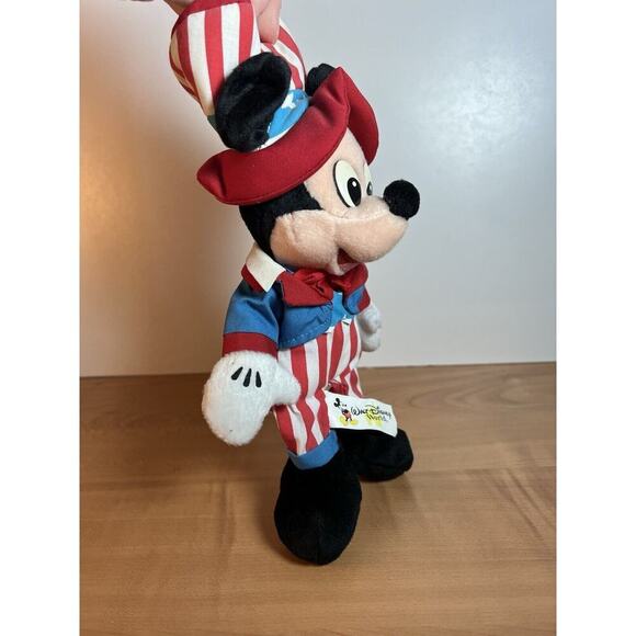 Walt Disney World Mickey Mouse Uncle Sam Bean Bag Plush 9” Vintage - Picture 4 of 7